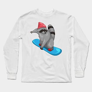 Racoon Snowboard Winter sports Long Sleeve T-Shirt